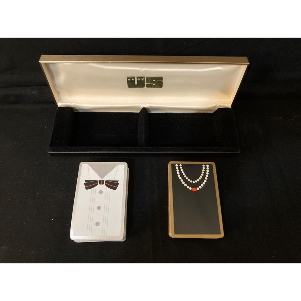 VTG Congress Designer Series Bride & Groom Tuxedo & Pearls Playing Cards RARE